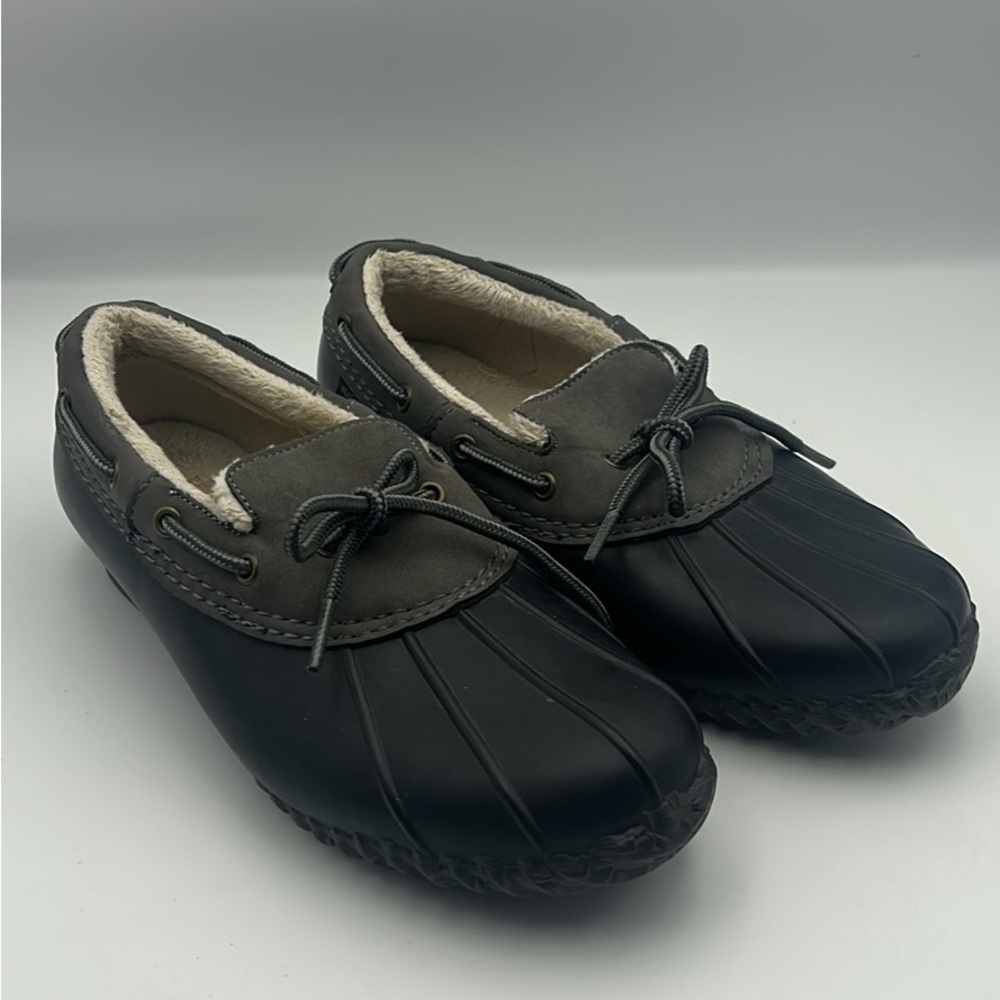 WEN JBU Duck Loafers Black and Cream Shoes Size 8